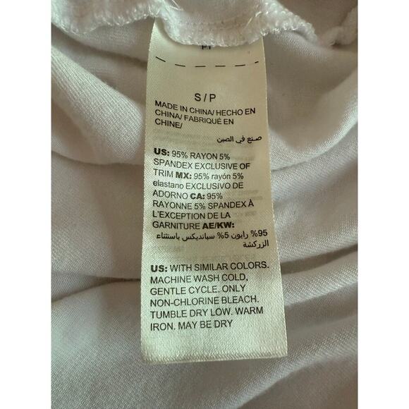 SOMA Women’s Soft Jersey Short Raglan Sleeve Tunic Tee Size S Bright White Top - Picture 7 of 7